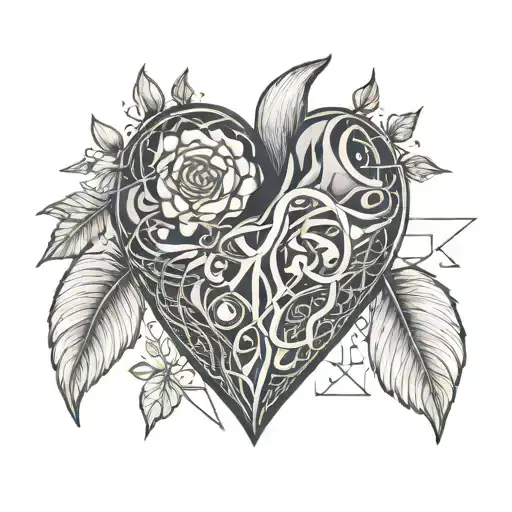 anatomically correct heart with "memento mori" written on the upper side and "memento vivere" on the lower one tattoo design idea