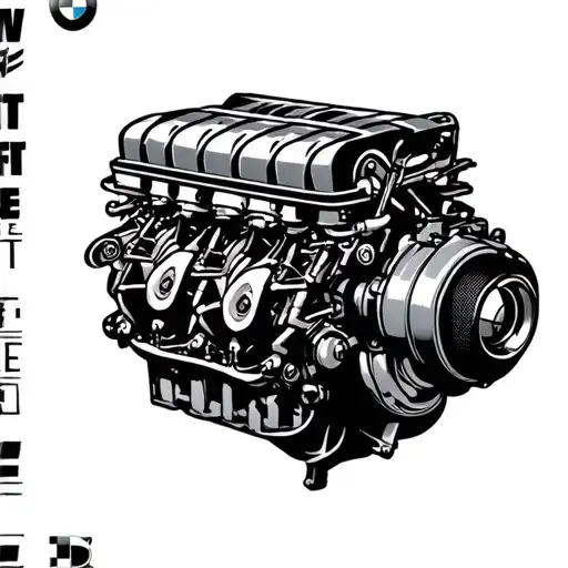 "Drift Life" Engine V8 Motor Ying which is symbol BMW tattoo design idea