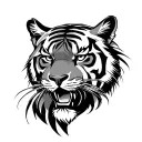Japanese Tiger Head tattoo design idea