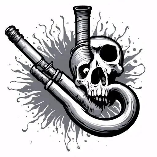 Meth Pipe tattoo design idea