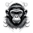 Chinese Monkey tattoo design idea