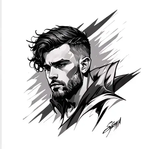 Sigma Male tattoo design idea