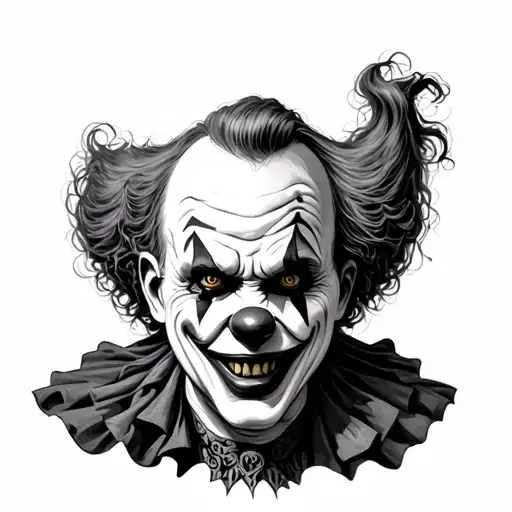 Evil Clown tattoo design idea