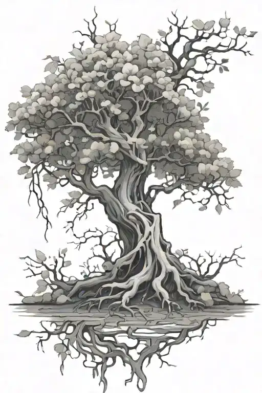 a poison tree growing tattoo design idea