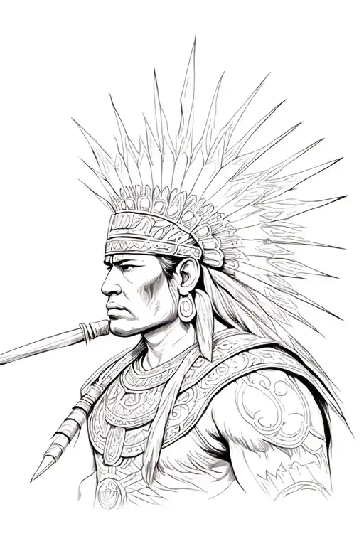 inca warrior tattoo design idea