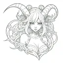 anime thick succubus tattoo design idea