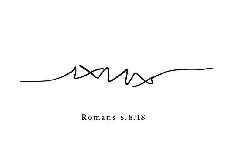 romans 8:18 tattoo design idea