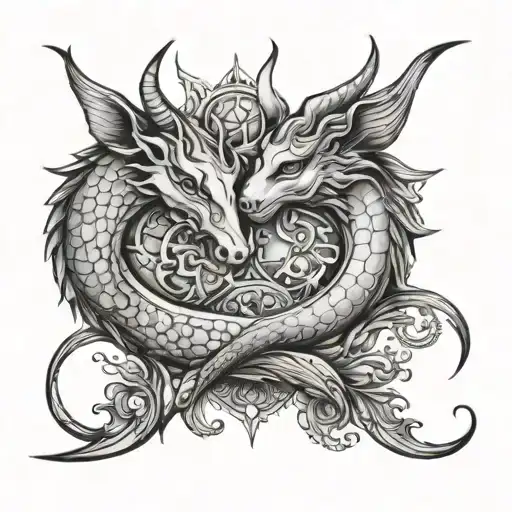 pisces cancer taurus protecting pisces tattoo design idea