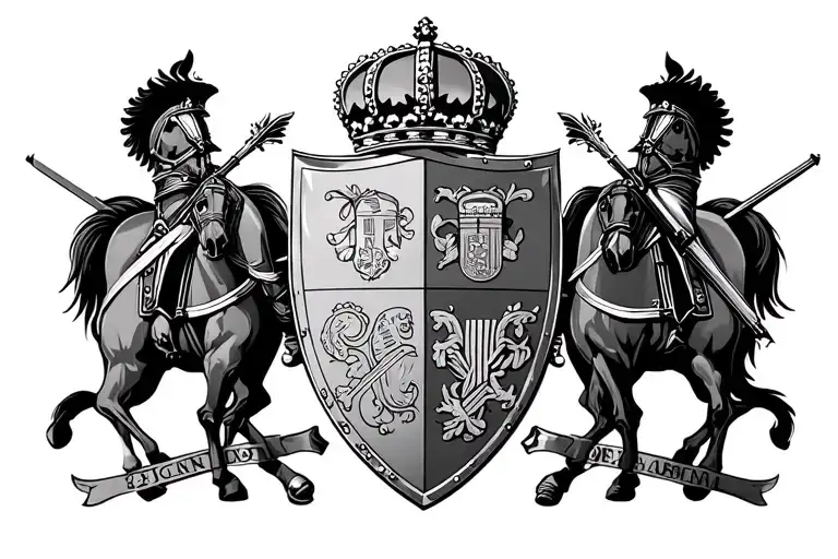 Spanish infantry shield tattoo design idea