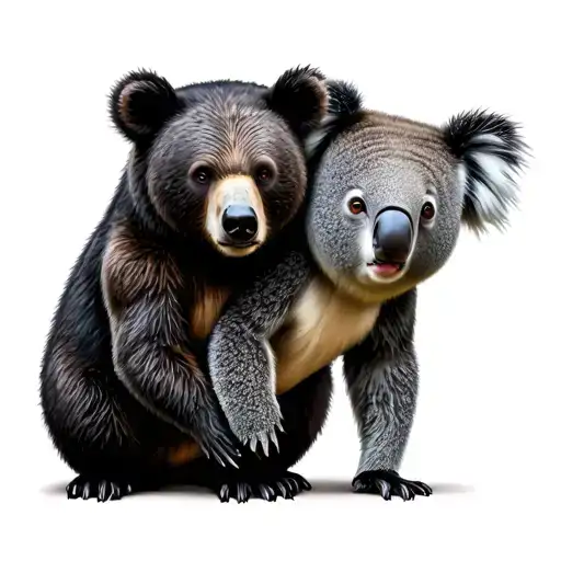 bear and Koala and 13 tattoo design idea