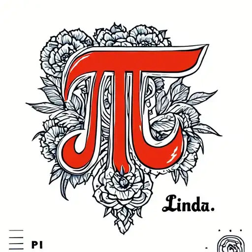 "Linda. " Pi symbol. tattoo design idea
