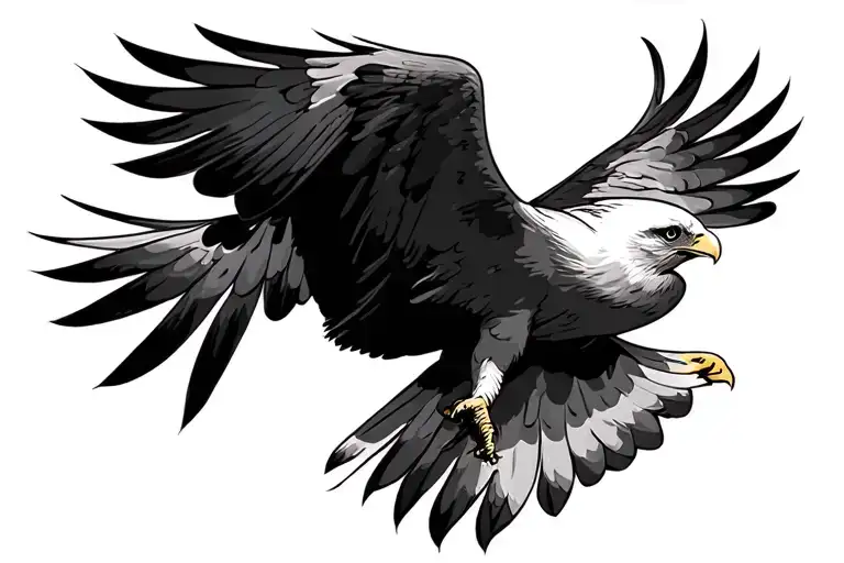 petrel soaring eagle breaking free tattoo design idea