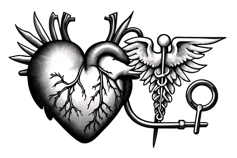 cardiac nurse tattoo design idea