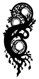Create a mystical, esoteric theme. The Tree of Life should be the central and largest element. tattoo design idea