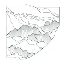 topography map tattoo design idea