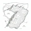 topography map tattoo design idea