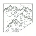 topography map tattoo design idea