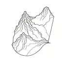 topography map tattoo design idea