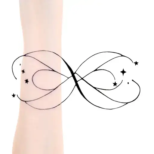 Lanayah Leigh'ann a'riyah Jesse Xavier Adonis Luna Estrella in Infinity Symbol tattoo design idea