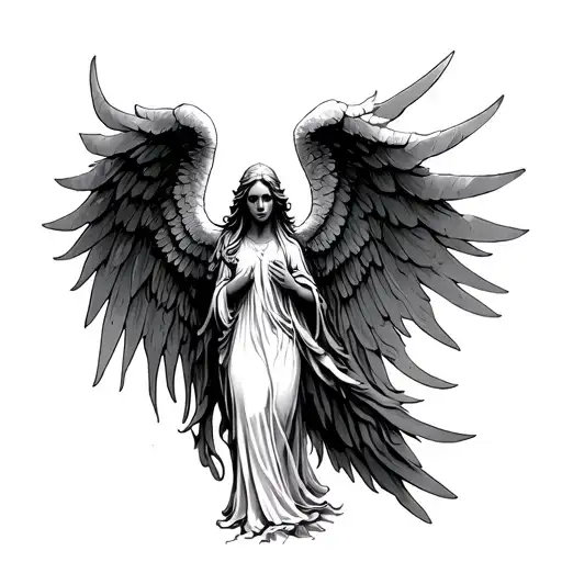 Weeping Angel tattoo design idea