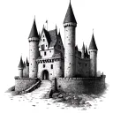 castle walls tattoo design idea