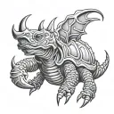 rhinoceros scorpion tattoo design idea