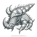 rhinoceros scorpion tattoo design idea