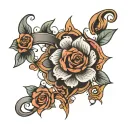husband and wife name tattoo design idea