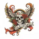 husband and wife name tattoo design idea