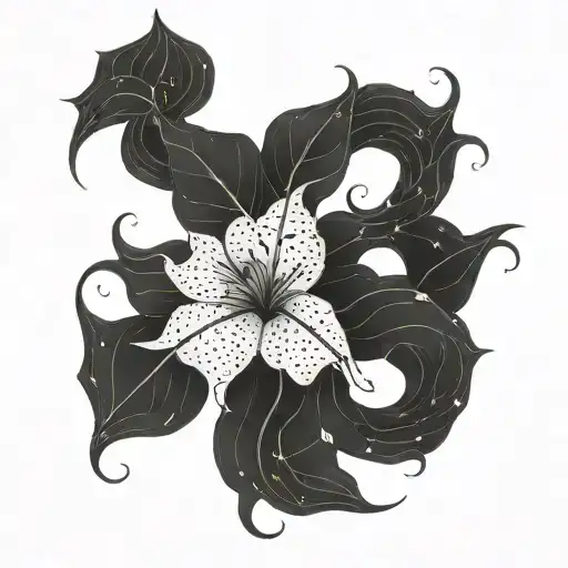 December flower interwines with Aries star constellation  tattoo design idea
