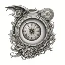 eye, 1999, 2003, clock tattoo design idea