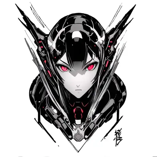 neon genesis evangelion tattoo design idea