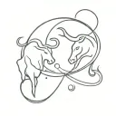 aquarius and Taurus combined together tattoo design idea
