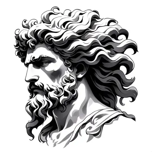 zeus god tattoo design idea