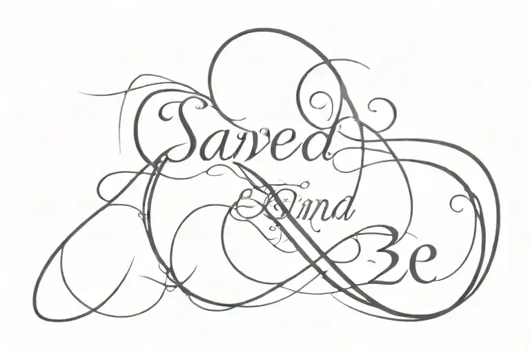 "lamentations 3:21-23" underneath it says "saved by grace" tattoo design idea