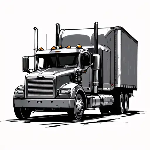 Truck driver tattoo design idea