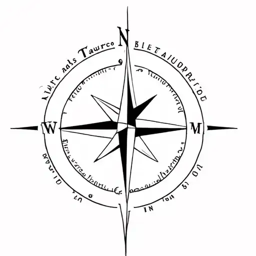 compass family libra taurus cancer names incorporated tattoo design idea