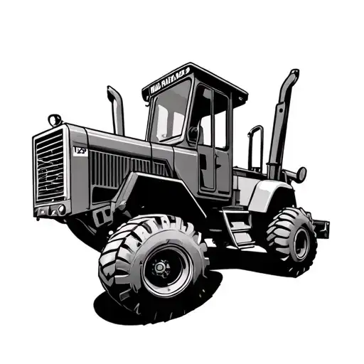 motor grader t tattoo design idea