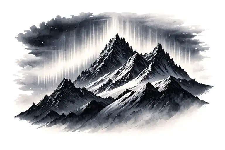 Aurora borealis tattoo design idea