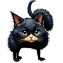 kitty emu style tattoo design idea