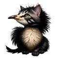 kitty emu style tattoo design idea