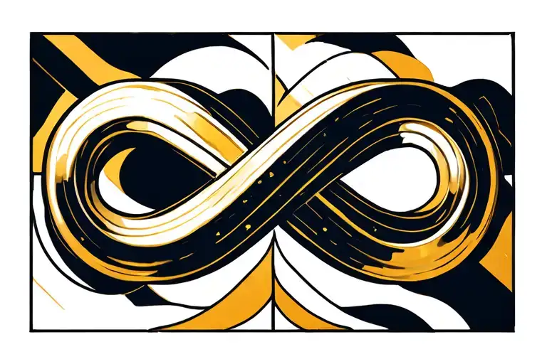 autism golden infinity symbol tattoo design idea