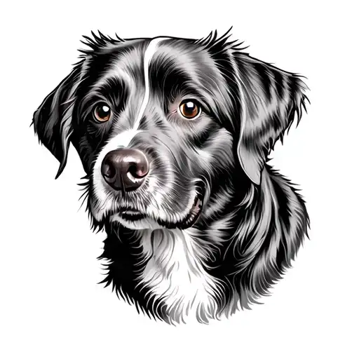 Memorial Dog tattoo design idea