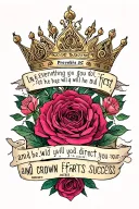Proverbs 3:6 "In everything you do, put God first, and he will direct you and crown your efforts with success" tattoo design idea