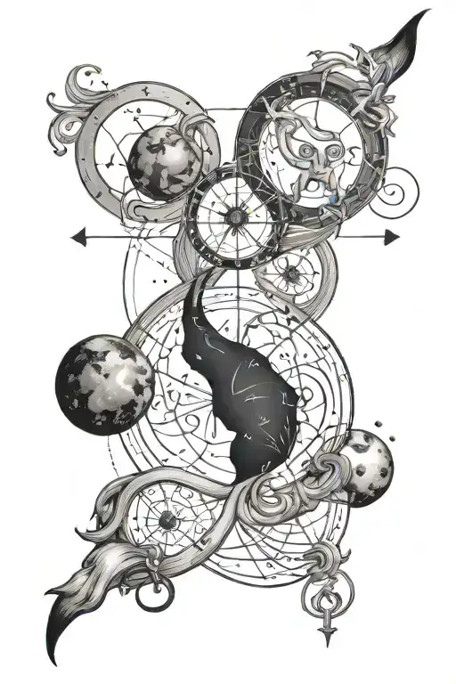 Libra Leo Capricorn cancer constellation tattoo design idea