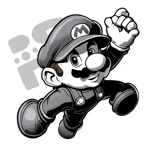 Mario tattoo design idea