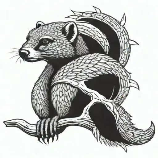 mongoose on shoulder  tattoo design idea