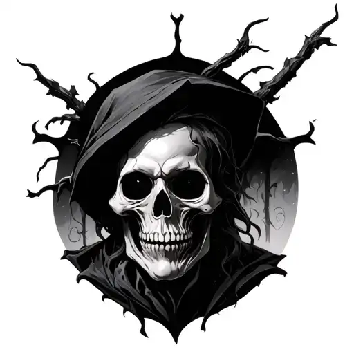 necromancer tattoo design idea