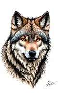 wolf animal tattoo design idea