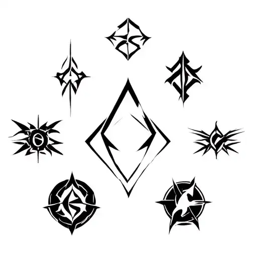all guild emblems from solo leveling anime tattoo design idea